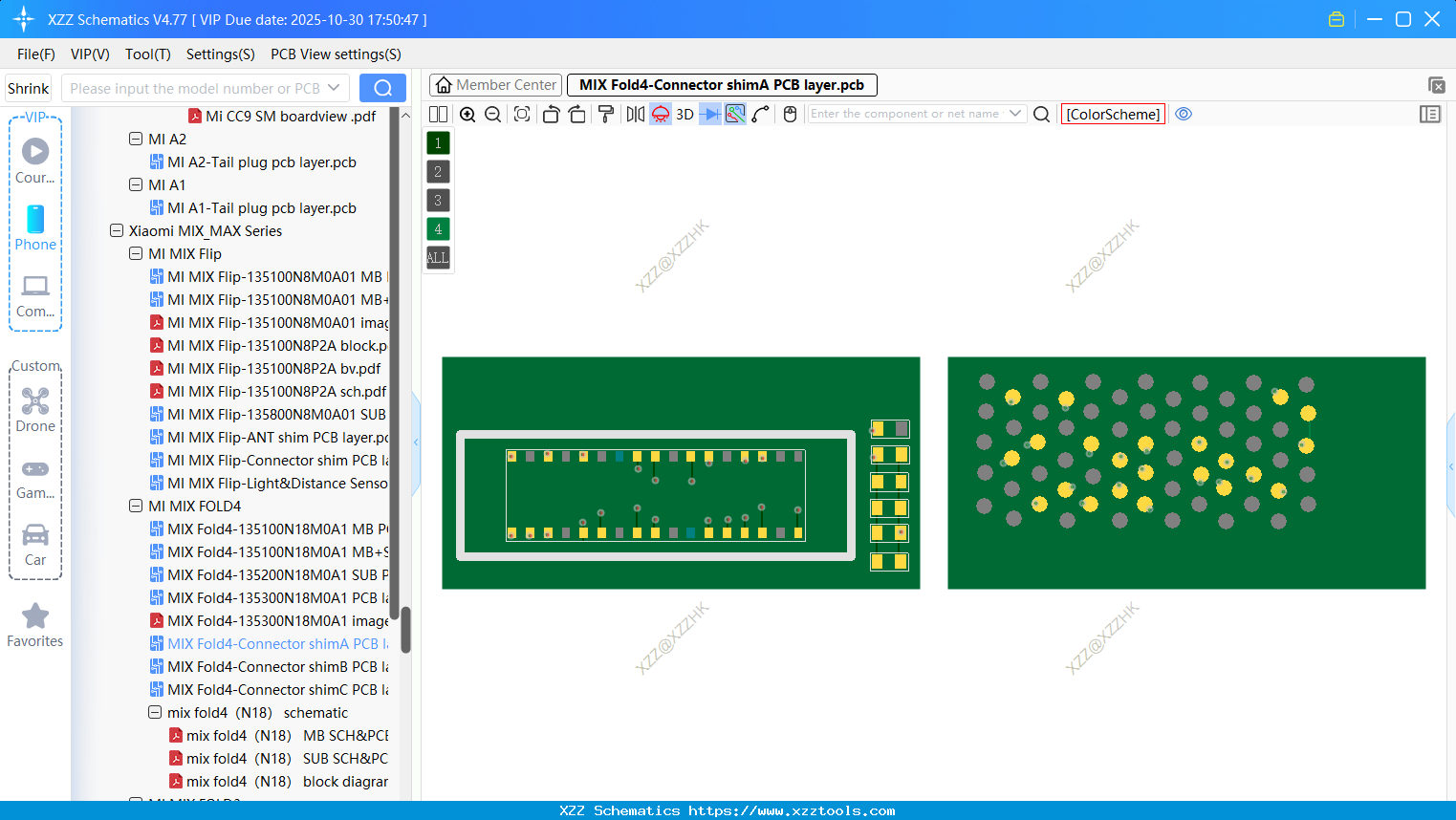 Xiaomi MIX Fold4-Connector ShimA PCB Layer